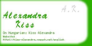 alexandra kiss business card